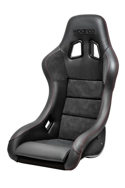 Black racing seat with carbon black and red details from Sparco Seat QRT-C