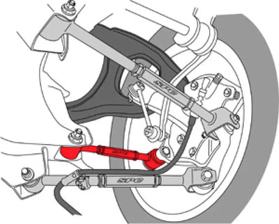 SPC Performance 08-10 Honda Accord/09-10 Acura TSX/TL Rear Adjustable Toe Arm - 67555