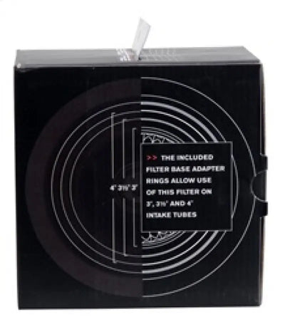 Spectre Adjustable Conical Air Filter 2-1/2in. Tall (Fits 3in. / 3-1/2in. / 4in. Tubes) - Black - Truck & Automotive