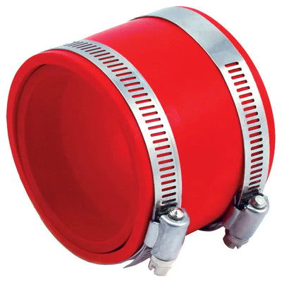 Spectre Coupler 3in. (PVC) w/Insert - Red - Truck & Automotive
