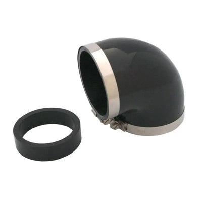 Spectre Coupler Elbow Reducer 3in. / 90 Degree w/2.5in. Insert (PVC) - Black 