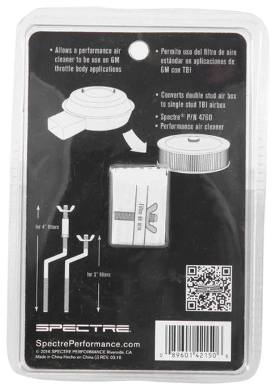 Spectre GM TBI Air Cleaner S-Stud Mounting Hardware (5in. Offset) 