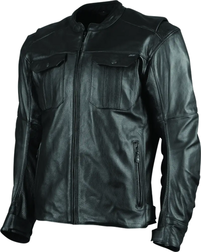 Black leather motorcycle brothers leather jacket for men 2XL Speed and Strength Band of Brothers