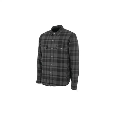 Gray and black plaid flannel shirt for Speed and Strength Black 9 2.0 Moto Shirt Grey 2XL