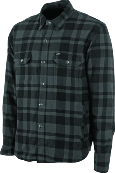 Green and black plaid moto shirt grey for Speed and Strength Black 9 2.0 Moto Shirt