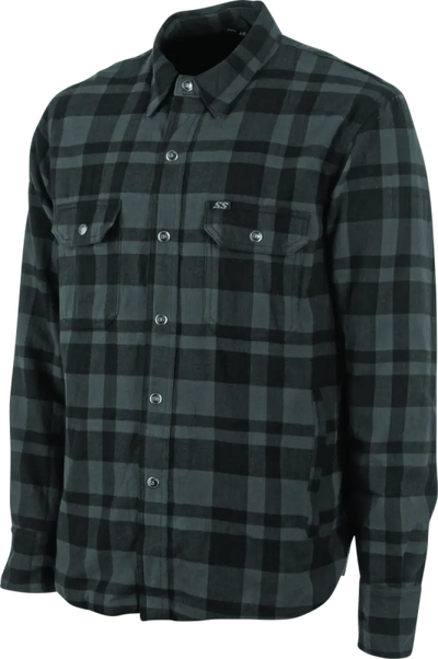 Gray and black plaid moto shirt from Speed and Strength Black 9 2.0 Moto Shirt 3XL