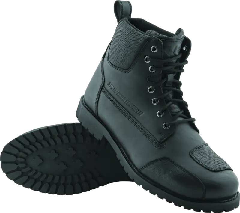 Black Leather Work Boots from Speed and Strength Call to Arms Boot Black series