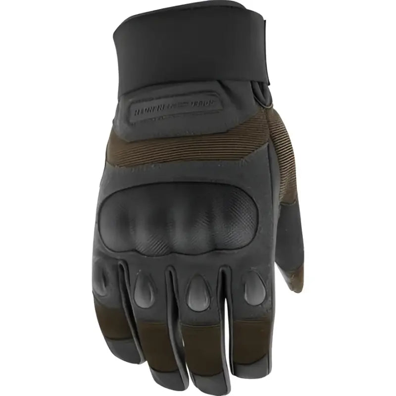 Black and brown tactical arms gloves black for protection and style, medium size