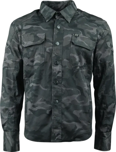 Camouflage arms moto shirt displayed in Speed and Strength Call to Arms Moto Shirt Small