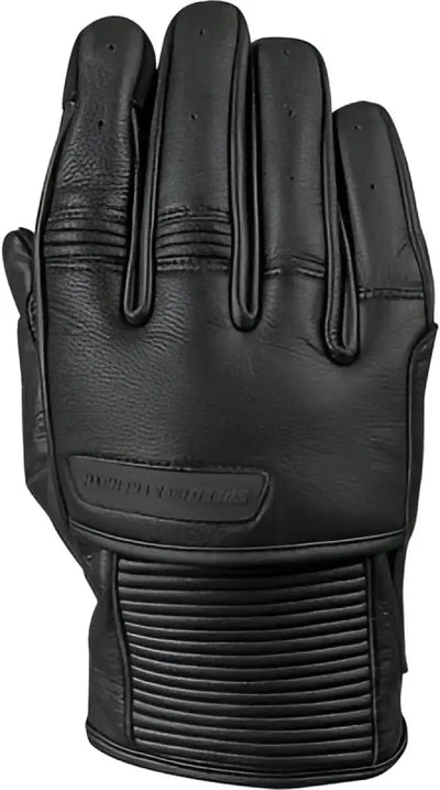 Black Black Leather Motorcycle Glove from Speed and Strength Off the Chain Leather Gloves