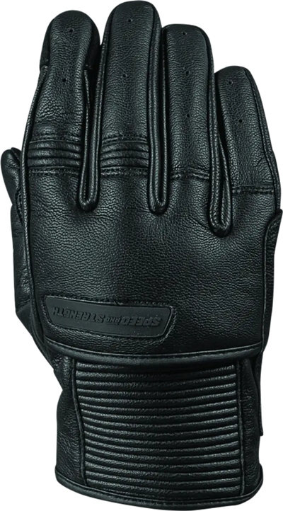 Black Leather Motorcycle Gloves from Speed and Strength Off the Chain Leather Gloves Black XL