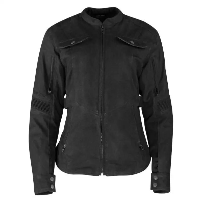 Black zippered collared jacket from Speed and Strength Fast Times Leather Boots collection