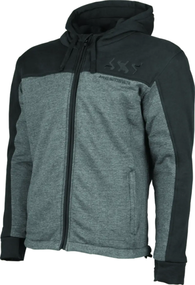 Speed and Strength Hammer Down Armored Hoody Black Grey two-tone hooded zip-up jacket