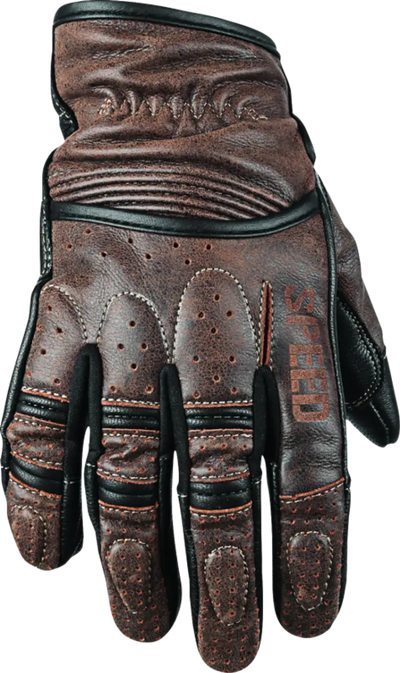 Brown Leather Motorcycle Glove from Speed and Strength Rust and Redemption Leather collection
