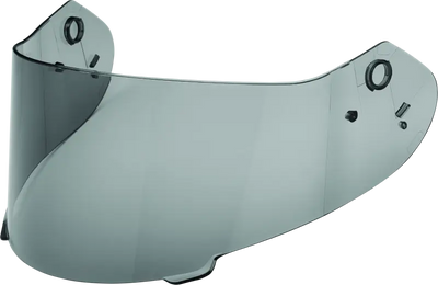 Gray motorcycle helmet visor.