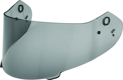 Tinted motorcycle helmet visor.