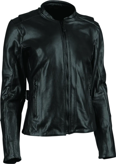 Black leather jacket from Speed and Strength Throttle Body Leather Glove collection
