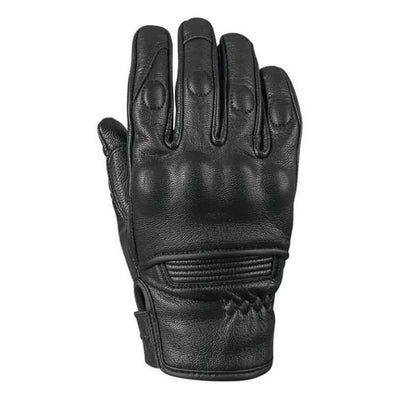 Black leather glove for strength throttle body riding in women XL style
