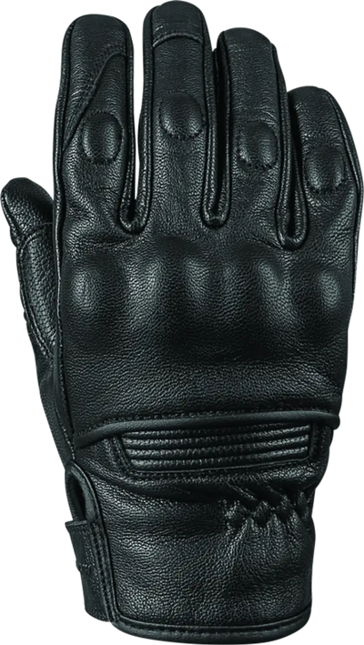 Black leather motorcycle glove from Speed and Strength Throttle Body line perfect for women