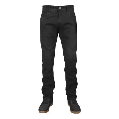 Black jeans and shoes from Speed and Strength True Grit Denim Pant collection