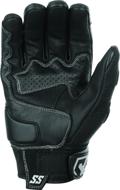 Speed and Strength Twist of Fate Leather Gloves Black/White - Small - 892325 - Safety