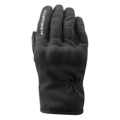 Black work glove.