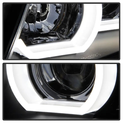 Spyder BMW E90 3-Series 06-08 4DR Headlights - Halogen Model Only - Black PRO-YD-BMWE9005V2-AM-BK - Truck & Automotive