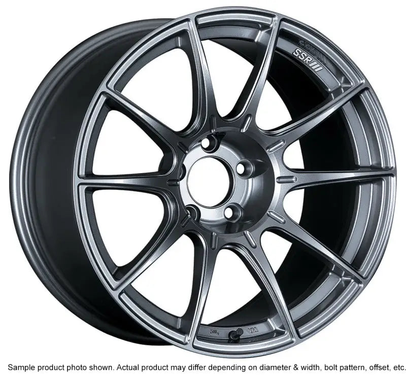 Silver alloy SSR GTX01 dark silver wheel with 15mm offset for Evo X / G35 / Z cars