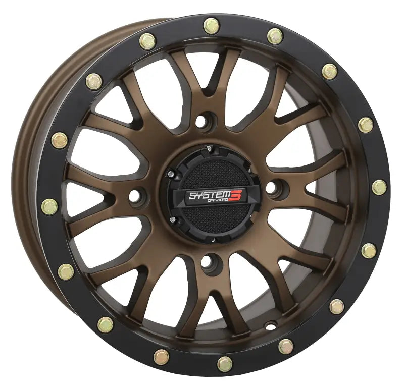 St3 Wheel 14x7 5 + 2 ( + 30mm) 4/110 Matte Bronze/Black - Powersports