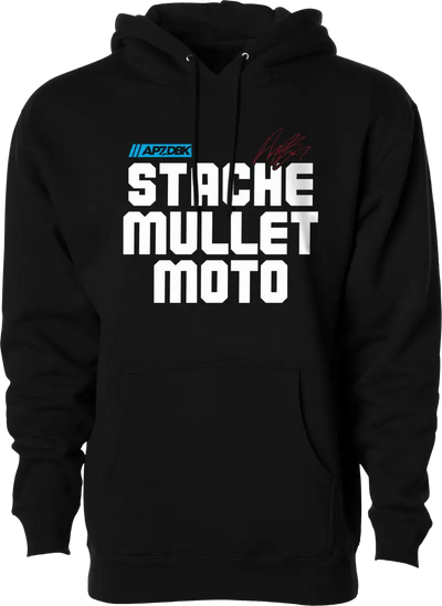 Stache Mullet Moto Hoodie Black 2x - DBK
