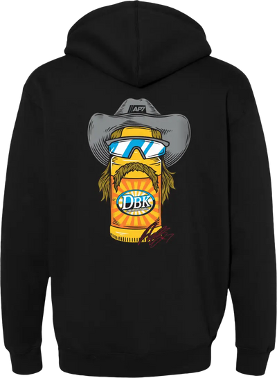 Stache Mullet Moto Yth Hoodie Black Ys - DBK