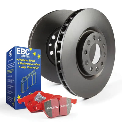 Automotive brake discs and brake pads kits Redstuff with thermic black coating for all vehicles