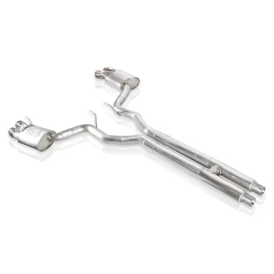 Stainless Works 2018+ Ford Mustang GT 3in Redline Series Catback H-Pipe w/Active Valves & Quad Tips - M18CBHFCV