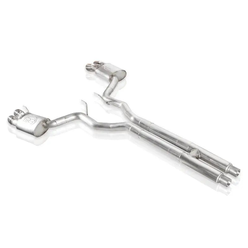 Stainless Works 2018+ Ford Mustang GT 3in Redline Series Catback H-Pipe w/Active Valves & Quad Tips - M18CBHFCV