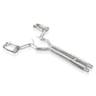 Stainless Works 2018+ Ford Mustang GT 3in Redline Series Catback H-Pipe w/Active Valves & Quad Tips - M18CBHFCV