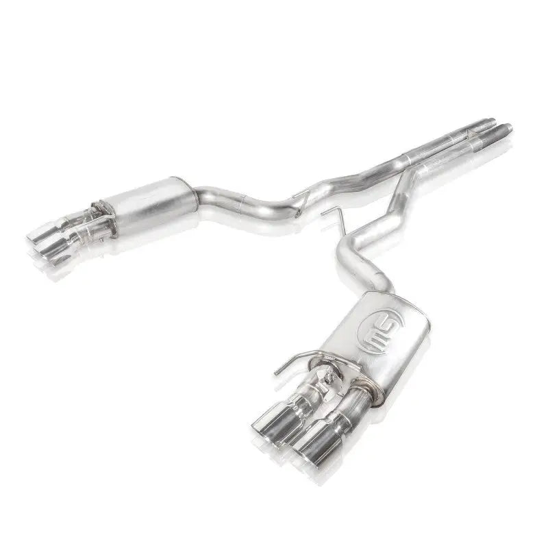 Stainless Works 2018+ Ford Mustang GT 3in Redline Series Catback H-Pipe w/Active Valves & Quad Tips - M18CBHFCV