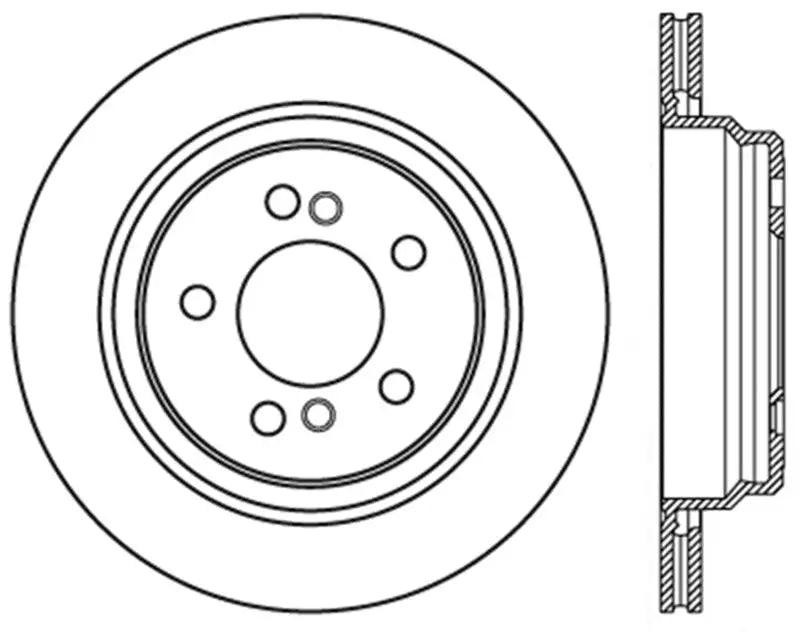 StopTech 01-07 BMW M3 (E46) / 00-04 M5 (E39) Drilled Right Rear Rotor 