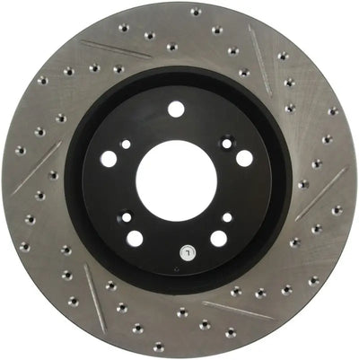 StopTech 02-06 Acura RSX Type S / 06-09 Honda Civic Si Slotted & Drilled Left Front Rotor 