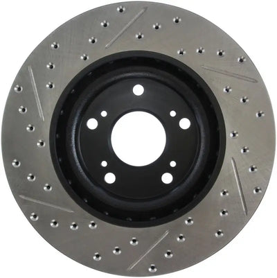 StopTech 02-06 Acura RSX Type S / 06-09 Honda Civic Si Slotted & Drilled Left Front Rotor 