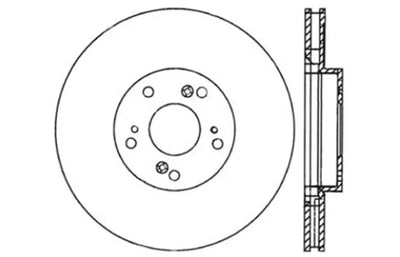 StopTech 02-06 Acura RSX Type S / 06-09 Honda Civic Si Slotted & Drilled Left Front Rotor 
