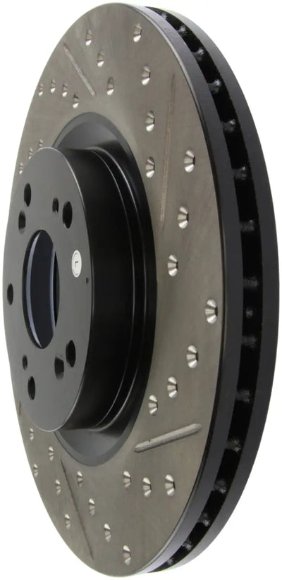 StopTech 02-06 Acura RSX Type S / 06-09 Honda Civic Si Slotted & Drilled Left Front Rotor 