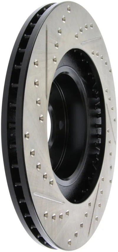 StopTech 02-10 Subaru WRX Slotted & Drilled Left Front Rotor (exc. STi) 