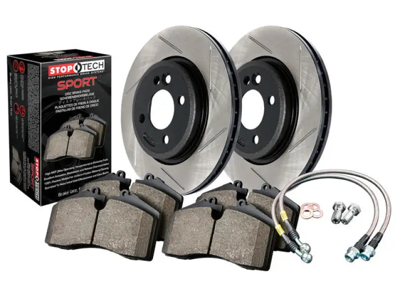 StopTech 03-04 Subaru Impreza WRX STi Front Slotted Sport Brake Kit - Truck & Automotive