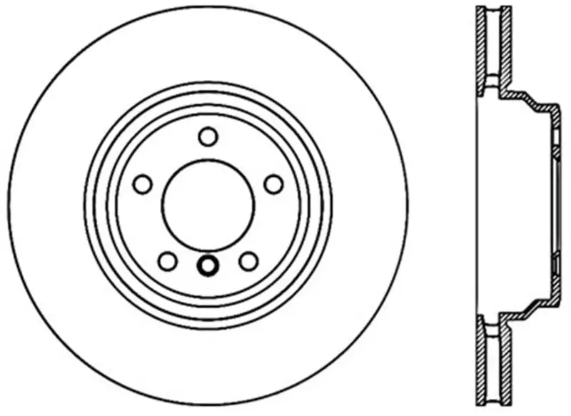 StopTech 07-09 BMW 335 (E90/E92/E93) Slotted & Drilled Right Front Rotor 