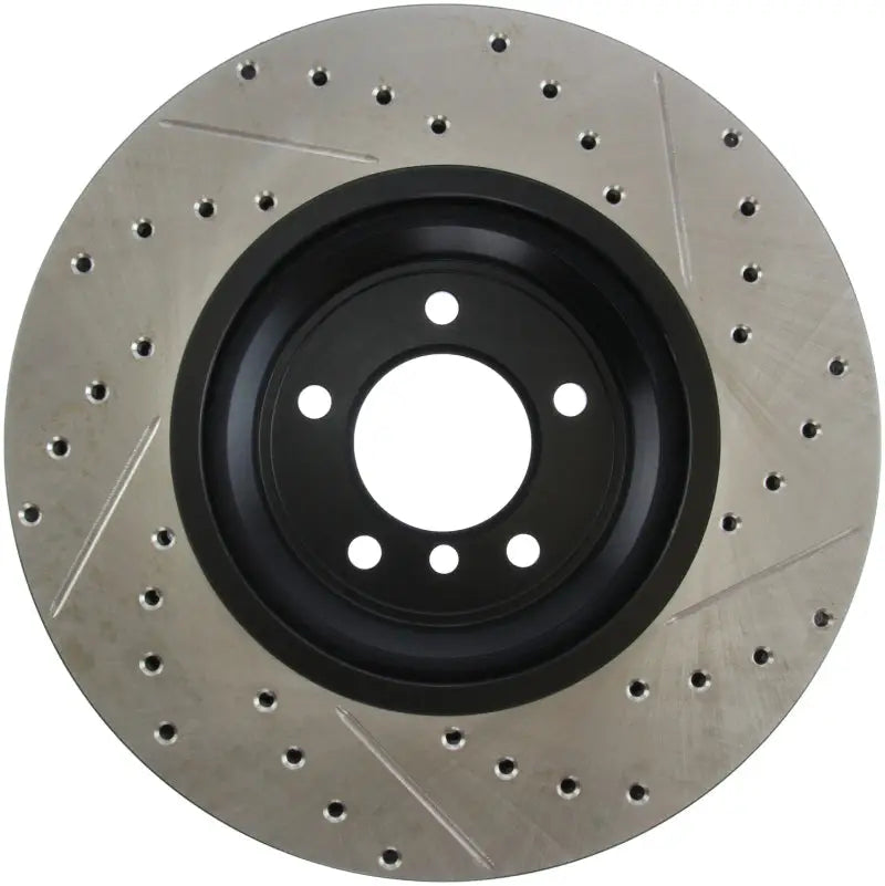StopTech 07-09 BMW 335 (E90/E92/E93) Slotted & Drilled Right Front Rotor 