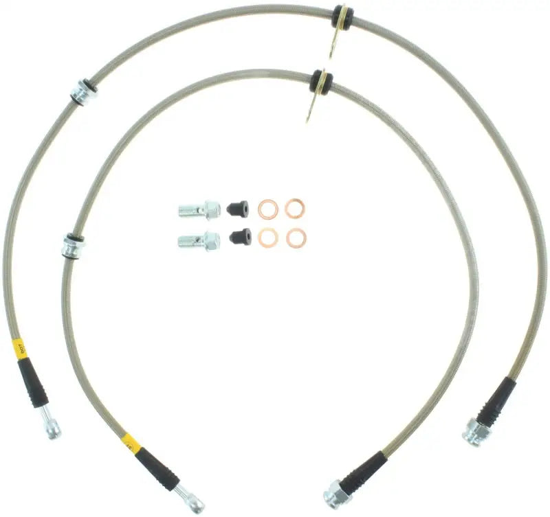 StopTech 08-10 EVO X AWD Stainless Steel Front Brake Lines 