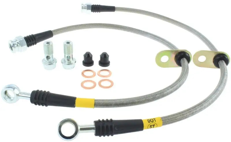 StopTech 08-10 EVO X AWD Stainless Steel Rear Brake Lines 