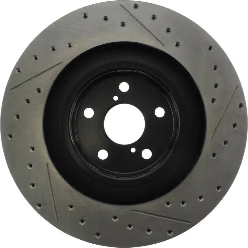 StopTech 13-18 Lexus GS350 Slotted & Drilled Front Right Rotor 