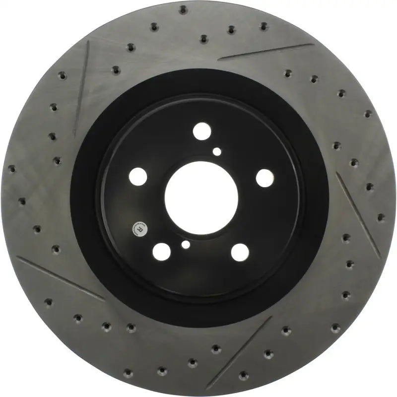 StopTech 13-18 Lexus GS350 Slotted & Drilled Front Right Rotor 