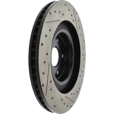 StopTech 13-18 Lexus GS350 Slotted & Drilled Front Right Rotor 
